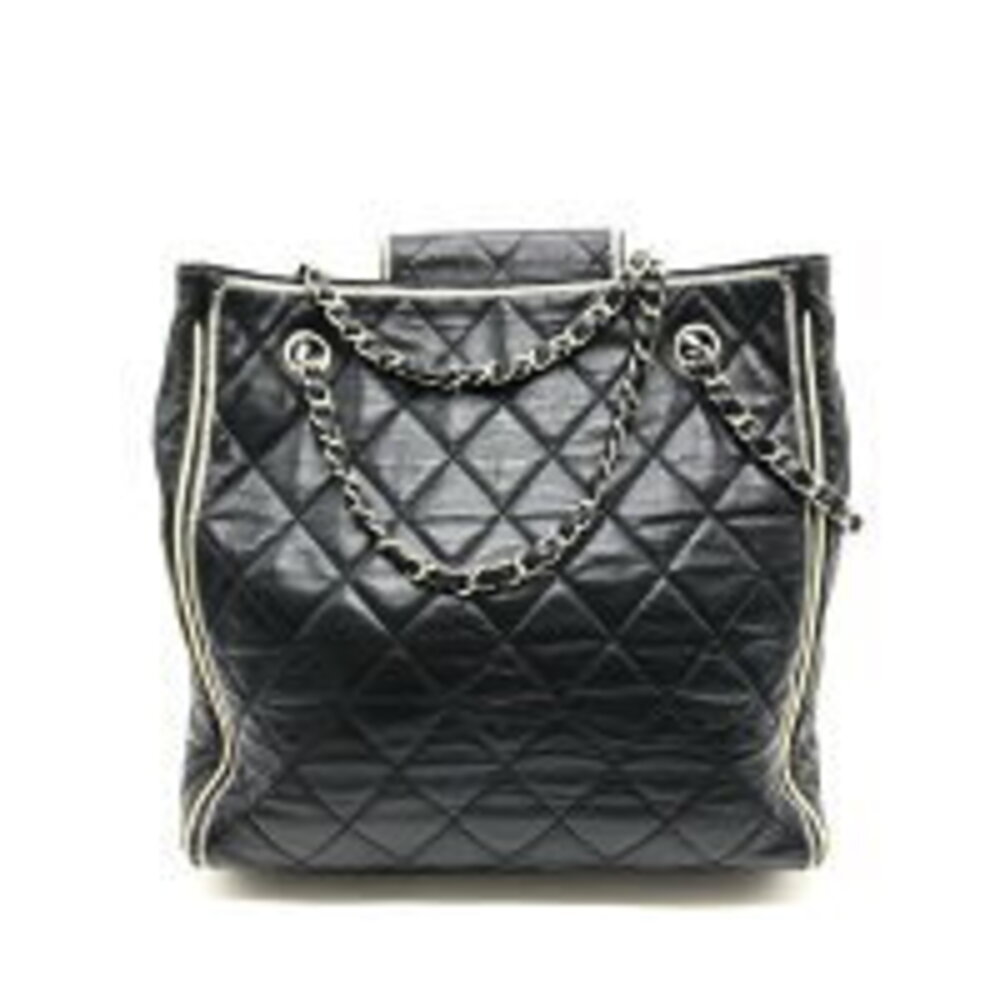 Chanel Matelasse West Chain East Shoulder Bag Leather Calf